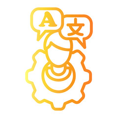 translator Line Gradient Icon