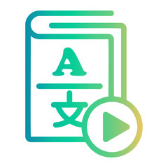 language class Line Gradient Icon