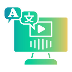 subtitle Gradient icon