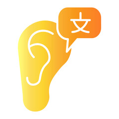 understanding language Gradient icon