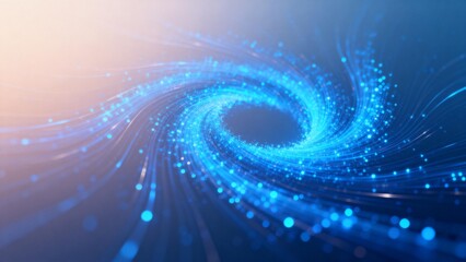 Blue swirling light particles