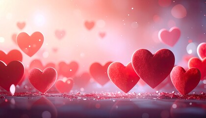 valentine background with hearts, generative ai vector