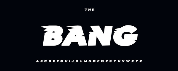 Retro Race Font Logo Alphabet Vector Sharp Dynamic Letters Set Typography, Bold Sport Typographic Design for Condensed Title Text Poster Headline,Type Logotype, Action Speed Fonts. Vector Typeface