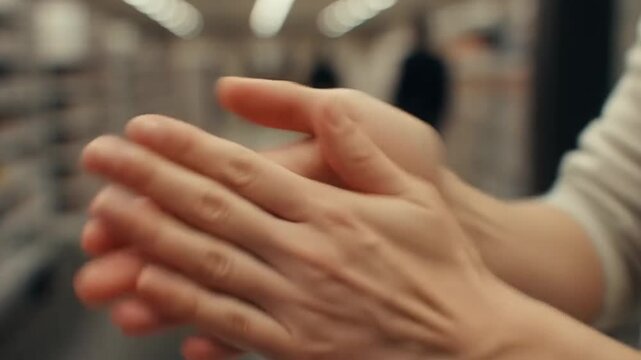 Hand hygiene routine in public place