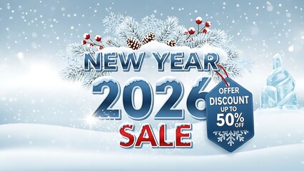 New year 2026 sale with up to 50% discount