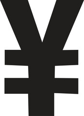 Fototapeta premium yen sign on black