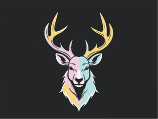 Deer logo design. Deer vector logo. 