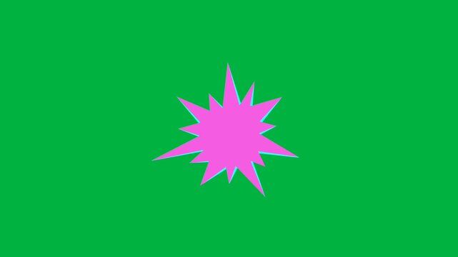 Animation of pink speech buble on white background