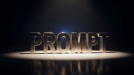 Prompt Text Shines Boldly Under Dramatic Light