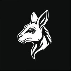 Kangaroo logo design australian wildlife symbol. Kangaroo animal logo modern vector illustration.