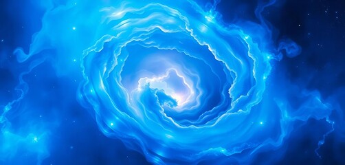 Abstract swirling blue nebula, cosmic texture,  galaxy,  ocean