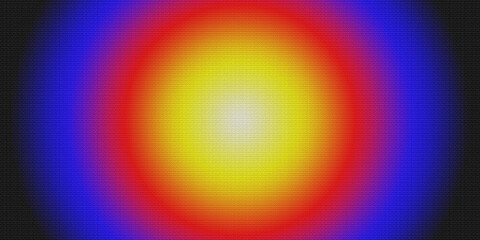 Radial circular rainbow gradient background with vibrant textured rings on black backdrop for digital art