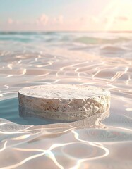 a blank stone podium 