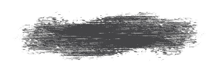 Grunge sketch brush stroke. Black ink texture. Isolated vector paint design element