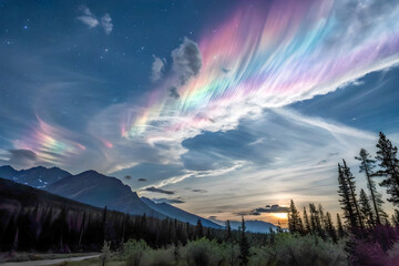 sunset in the mountains