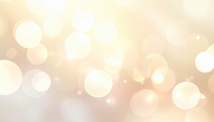 Obraz premium Soft glowing bokeh lights in warm beige and white hues