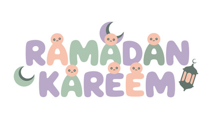 Ramadan Kareem Illustration: Festive and elegant Ramadan Kareem design, perfect for any occasion. Celebrating the spirit of Ramadan with festive elements.
