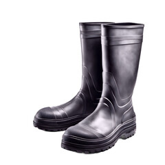 A single rubber boot with thick sole
