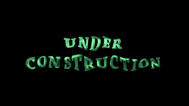 UNDER CONSTRUCTION&rdquo; on a black background, indicating a website, page, or digital project currently being built, repaired, or updated.
