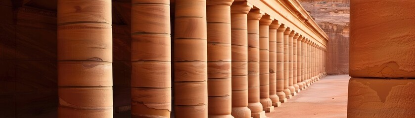 Ancient Petra Treasury building, Jordan