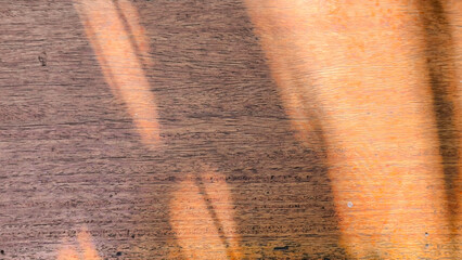 Wooden Texture Background with Warm Sunlight and Natural Shadow Pattern