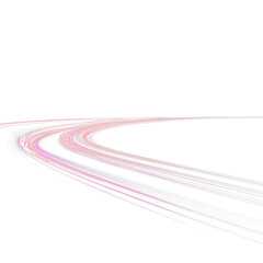 Png futuristic technological style. Png abstract background with speed lines. Neon color rays vector abstract background. The light lines of the road a blue light background creating of movement