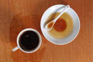 Spilled cup of coffee