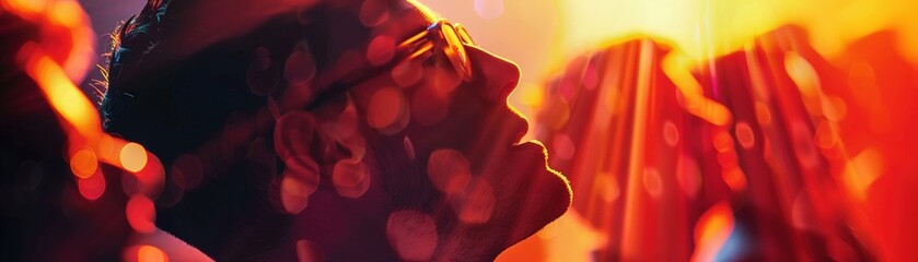 Audience enthralled by a captivating performance unfolding on stage  ,close-up