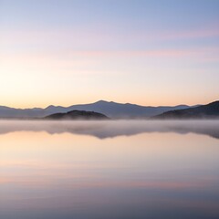 Fototapeta premium sunrise over the lake