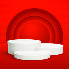 Abstract Background Gradient Color Vector EPS 3D Podium