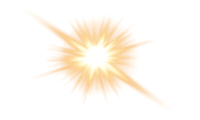 Glowing shine transparent light effect, White glowing light explosion effect. PNG ideal for realistic photo flare with shine ray glow, Sun flash with warm rays, and spotlight.