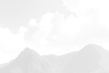 mountains and clouds