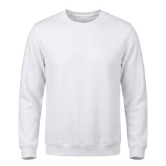 Blank white crew neck sweatshirt on transparent background © BTG