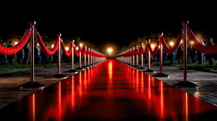 Red carpet event pathway ceremony