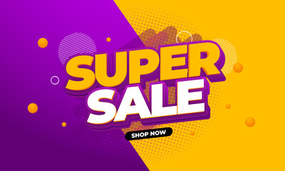 Vector EPS Banner End Year Sale and Super Sale Design Template Creative