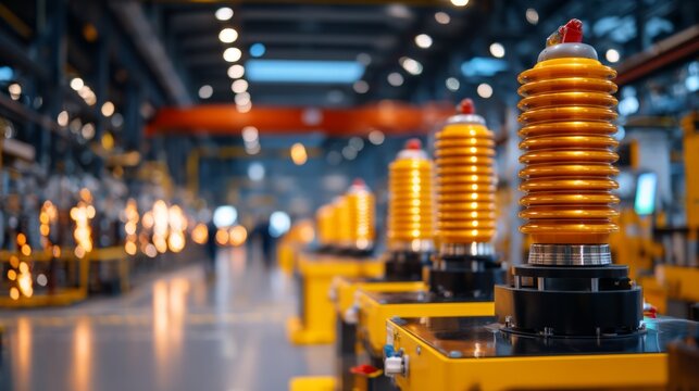 High Voltage Electrical Testing Equipment in Insulated Testing Hall Environment