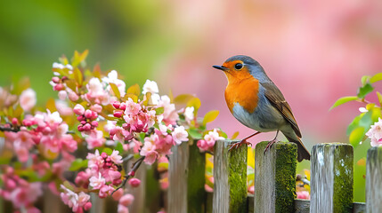 robin perched on a branch