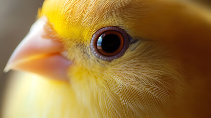 close up of a yellow bird