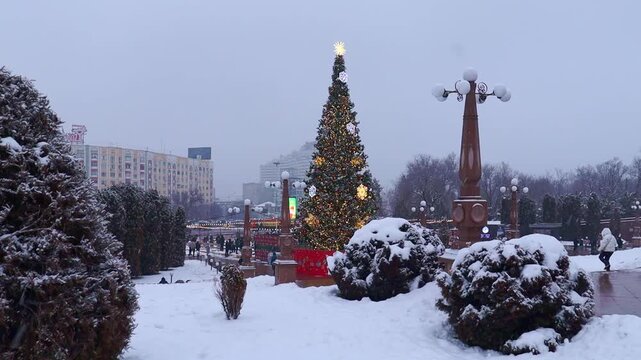22 December 2025, Al Farabi Avenue, First President's Park, Almaty City Kazakhstan