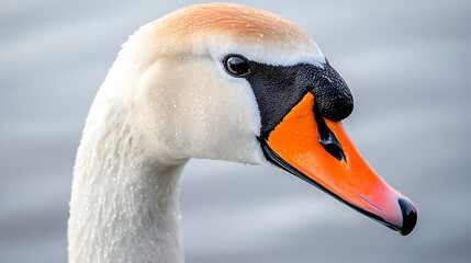 mute swan portrait