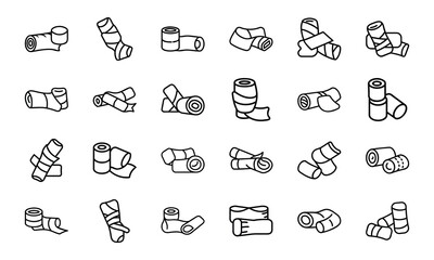 Fototapeta premium Fitness and Healthy Lifestyle Line Icon Set — Gym Equipment, Workout, Nutrition, Health Tracking, Sports Training, Wellness, Cardio, Exercise, Sleep, and Body Care Vector Symbols Collection