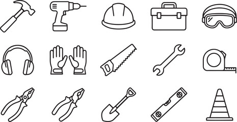 set of tools for construction