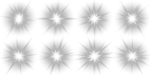 Realistic glowing white sunlight with radiant beam and sunrays. Realistic white camera lens flare with soft glow and starburst beams. Vector transparent sunlight special lens flare light effect. PNG.