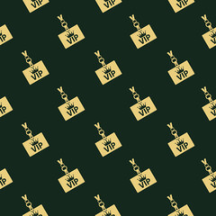 VIP pass card seamless pattern isolated on color background