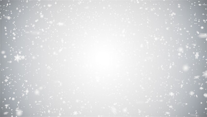 White Snow Blurred Abstract Background with Christmas Bokeh