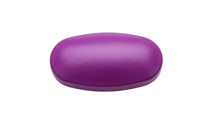 Single purple oval pill on black background medicine