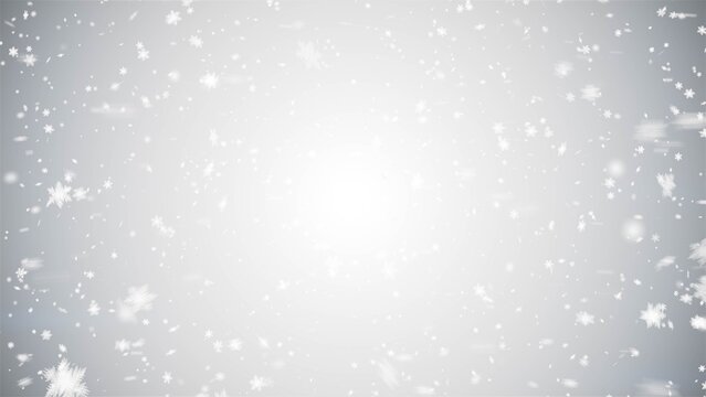 White Snow Blurred Abstract Background with Christmas Bokeh
