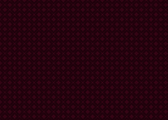 Fototapeta premium Dark geometric pattern with repeating subtle red floral motif on a burgundy background
