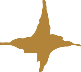 2026 Year of the Horse Gold Sparkle Star