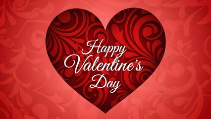 Valentine s day heart with happy valentine s day text